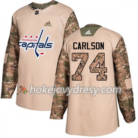 Pánské Hokejový Dres Washington Capitals John Carlson 74 Adidas 2017-2018 Camo Veterans Day Practice Authentic
